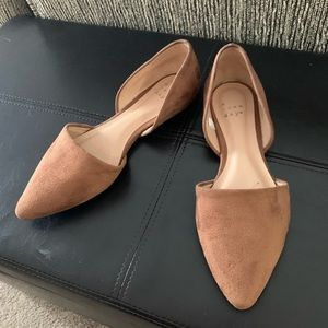 Suede ballet flats